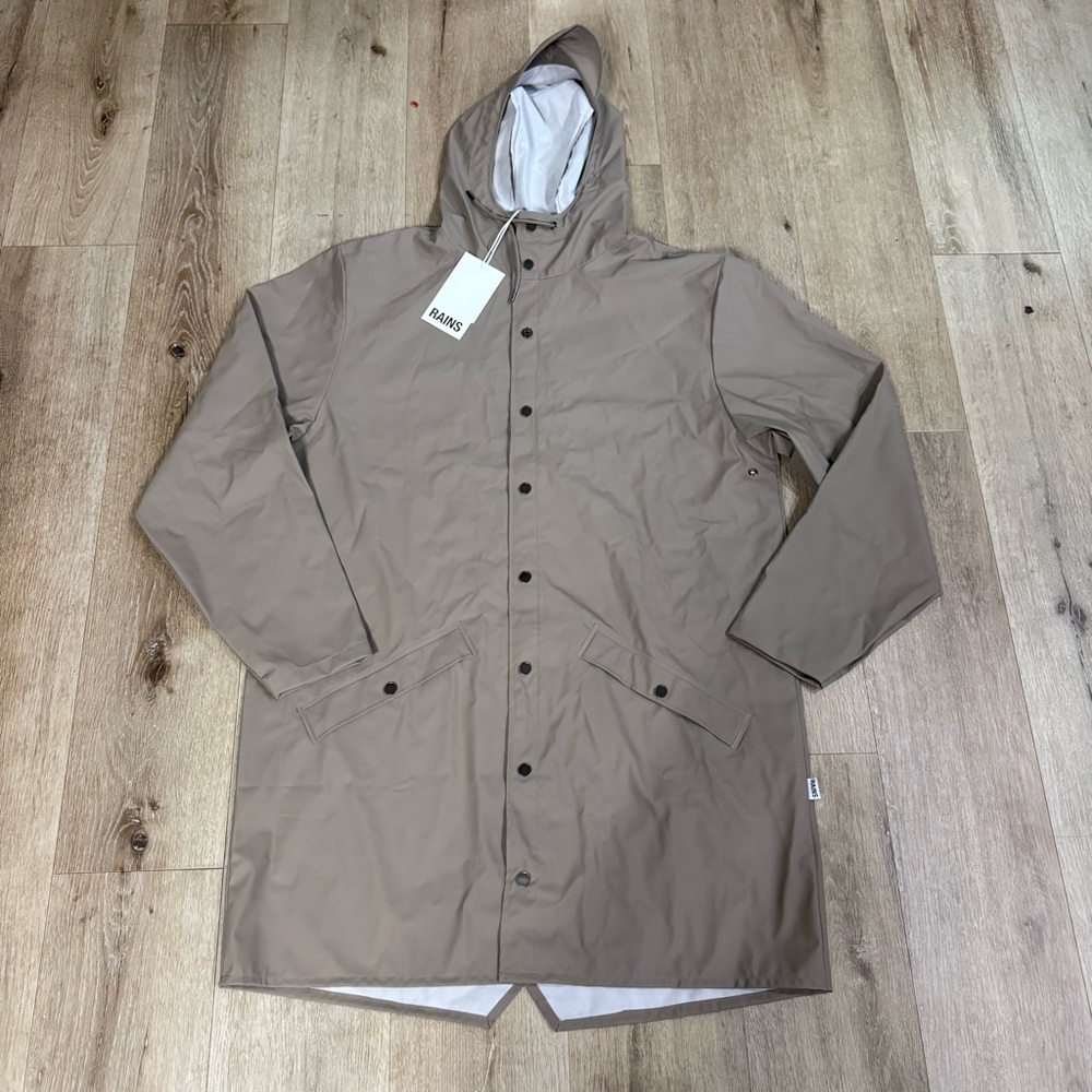 RAINS Beige Hooded Raincoat